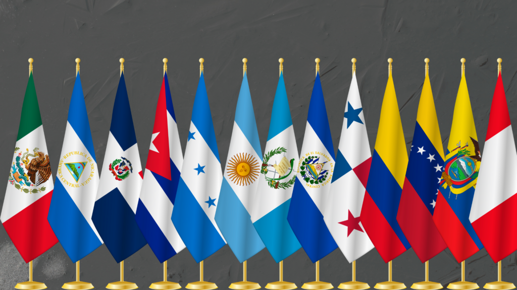 Latin America flags